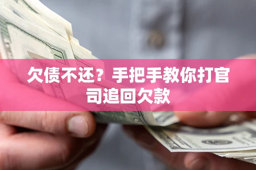 武汉欠债不还？手把手教你打官司追回欠款