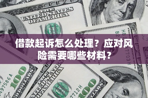 武汉借款起诉怎么处理？应对风险需要哪些材料？