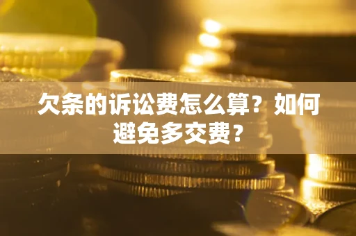 武汉欠条的诉讼费怎么算？如何避免多交费？