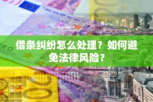 武汉借条纠纷怎么处理？如何避免法律风险？