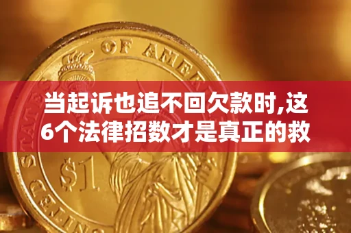 武汉当起诉也追不回欠款时,这6个法律招数才是真正的救命稻草